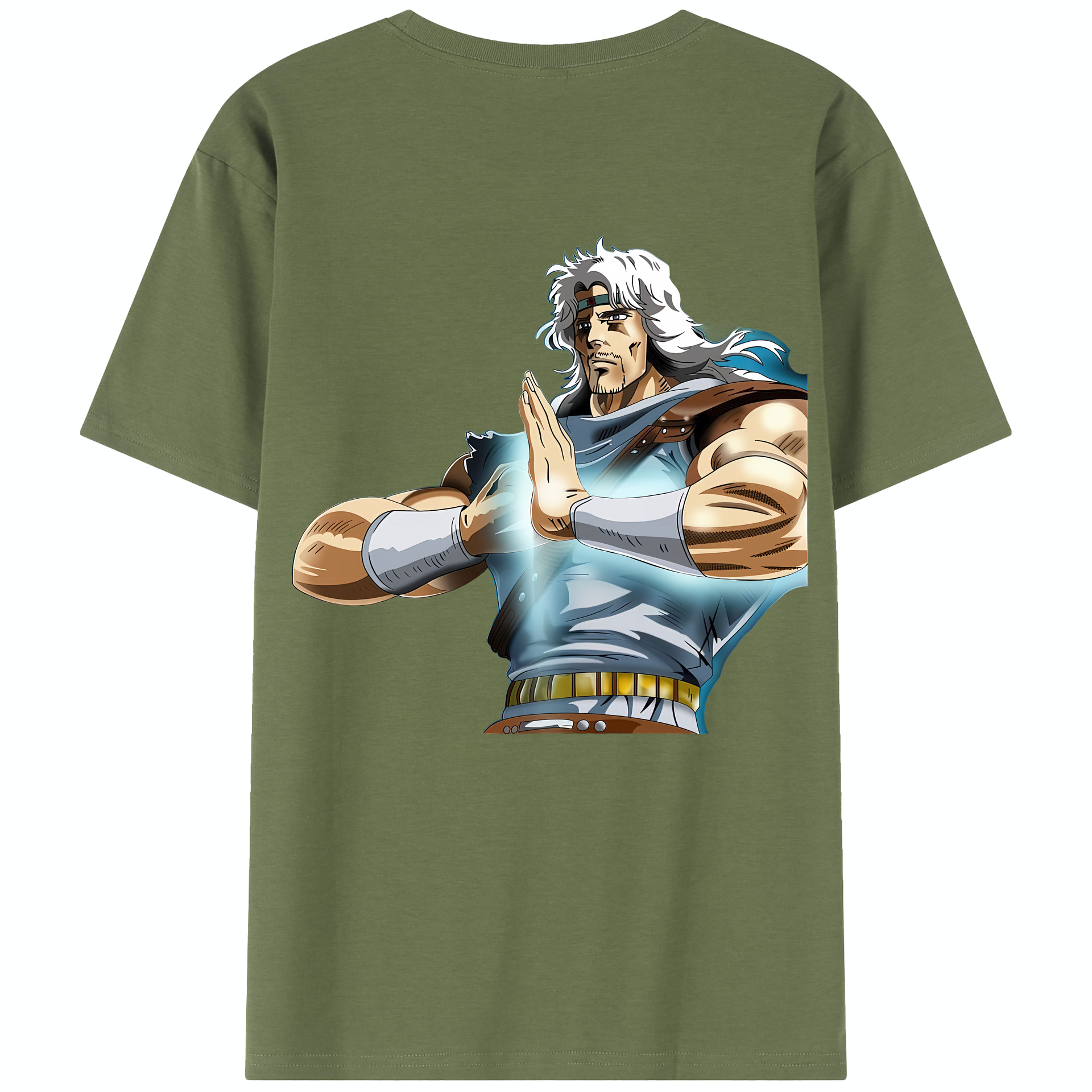 （画像用） 北斗の拳 Fist of the North Star 綿100％半袖Tシャツ（背面プリント）